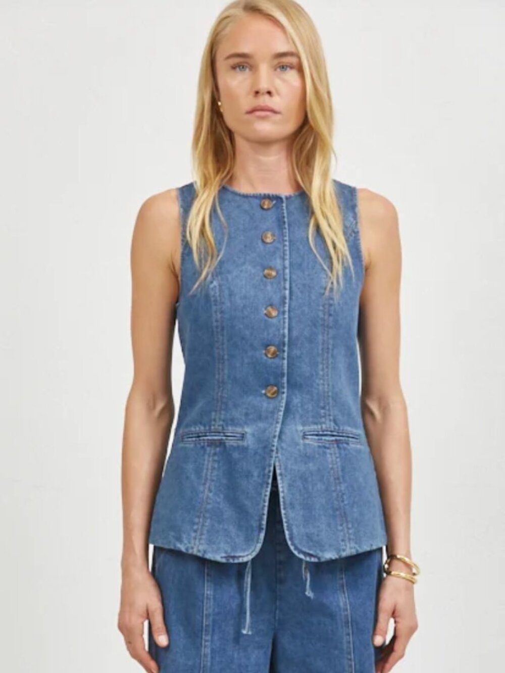 a.ren Adeline denim Vest
